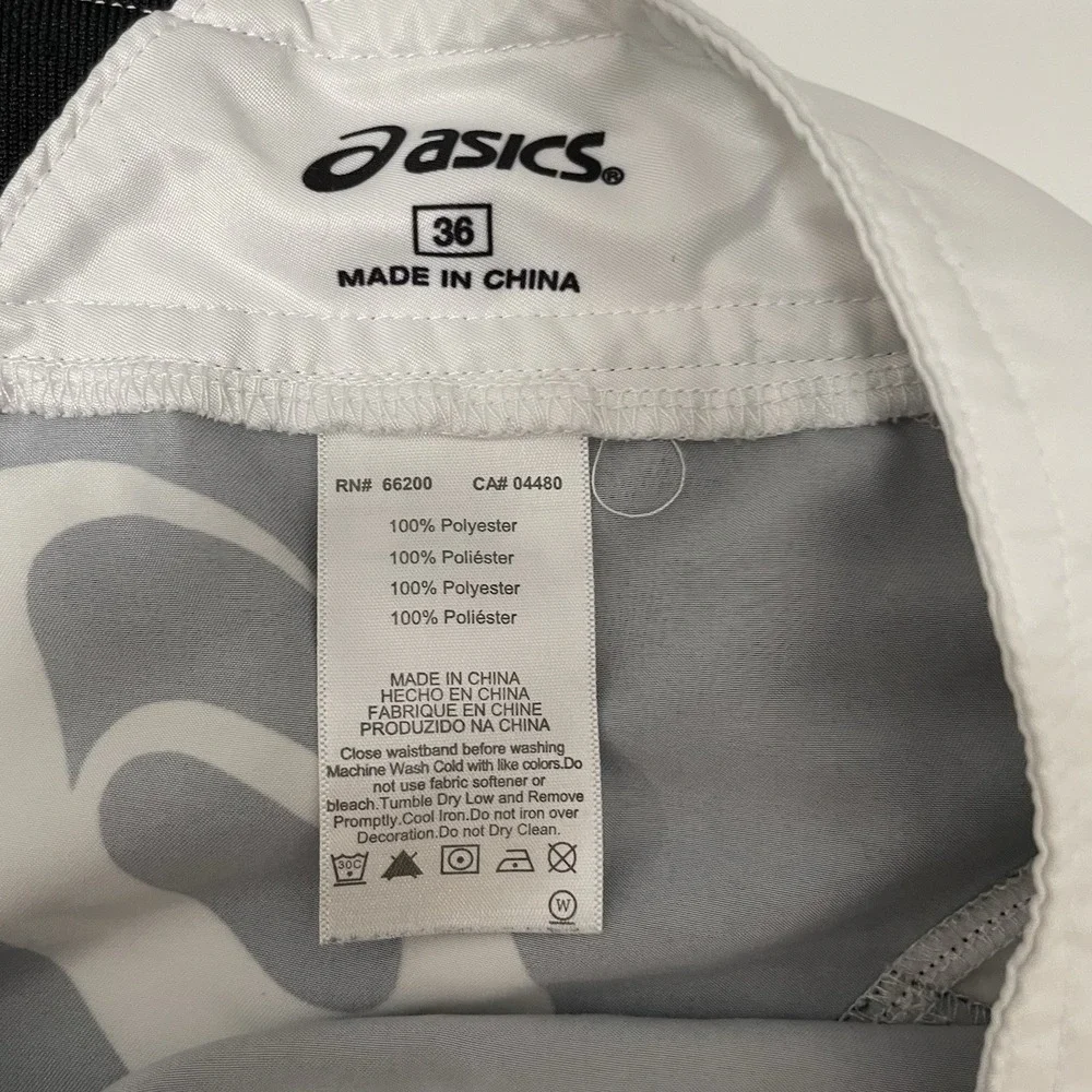 Asics Razor Shorts Mens 36 Running MMA Boxing Lightweight Black White Elastic